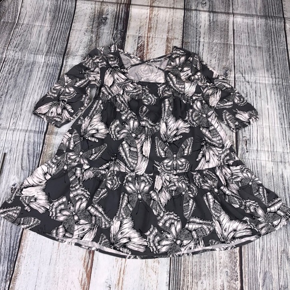 Crazy 8 Other - Crazy 8 Gray Butterfly Print Dress Kid Size M 7-8
